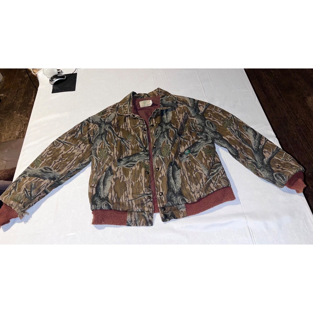 Vintage Mossy Oak Camo Jacket Made USA Hunting Gorpcore Workwear Mens M